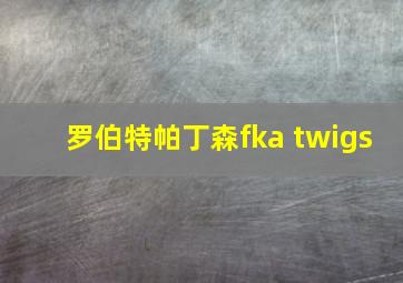 罗伯特帕丁森fka twigs